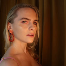 Load image into Gallery viewer, Floral Fame Hoop Earrings