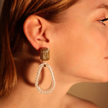 Load image into Gallery viewer, Sunken Pearl Earrings