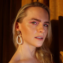 Load image into Gallery viewer, Sunken Pearl Earrings