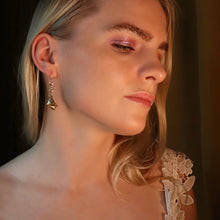 Load image into Gallery viewer, Gilded Fortune Cookie Earrings