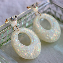 Load image into Gallery viewer, Iridescent Holographic Mod Earrings