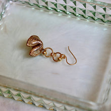 Load image into Gallery viewer, Gilded Fortune Cookie Earrings