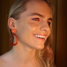 Load image into Gallery viewer, Floral Fame Hoop Earrings