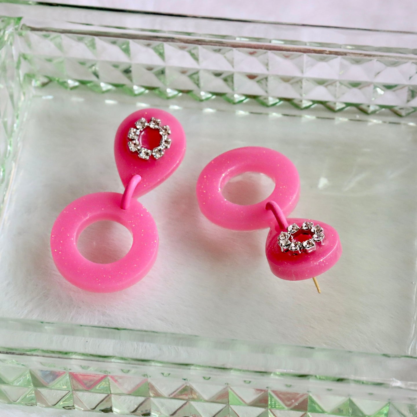 Pink Lady Hoop Earrings